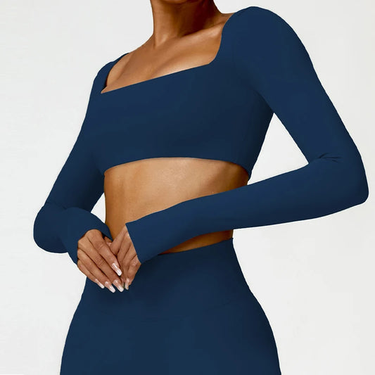 Superattus Long Sleeve Cropped Top