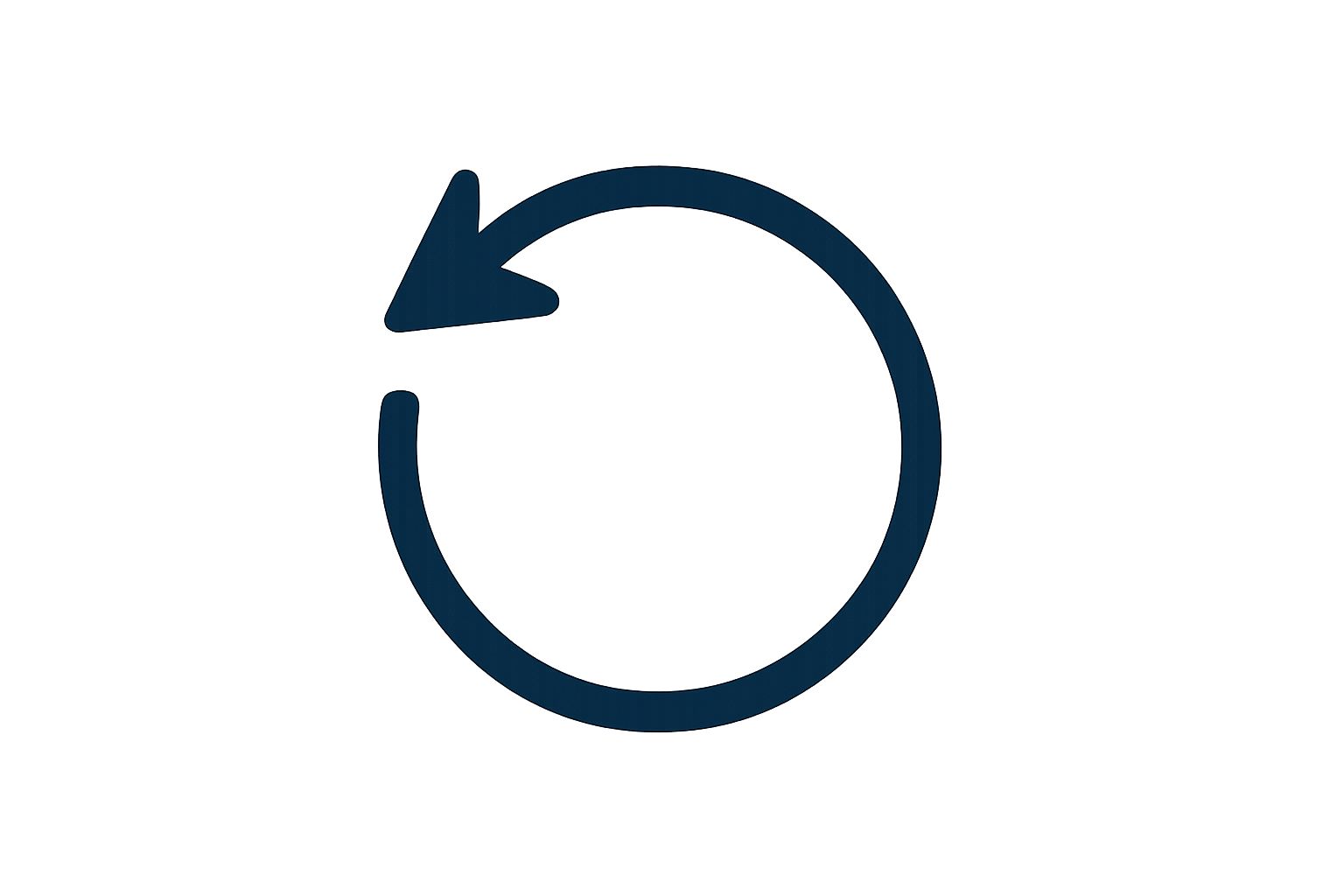 um icone de seta circular/ retorno
